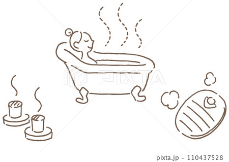 身体を温める方法(文字なし)線画 身体を温める方法(文字なし)線画 110437528