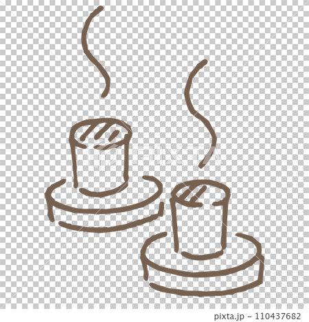 Moxibustion illustration (line drawing) Moxibustion illustration (line drawing) 110437682