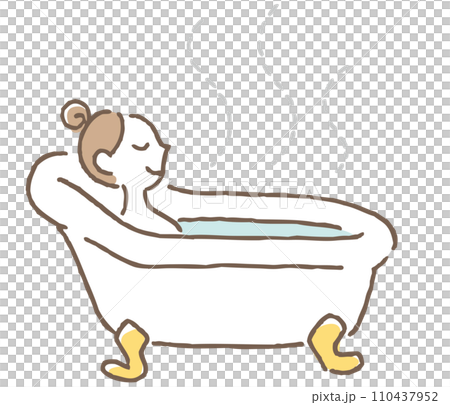 入浴する女性 110437952
