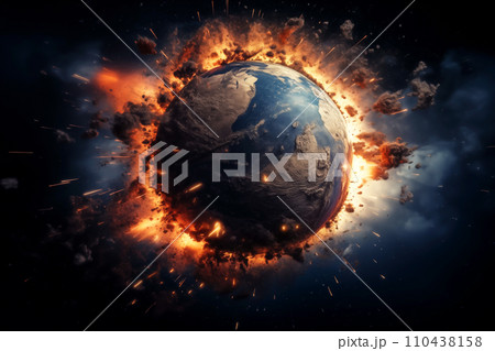 Earth in burns as Global catastrophe, Hell. War on Earth as Climate Change. Earth in burns as Global catastrophe, Hell. War on Earth as Climate Change. 110438158