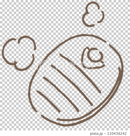 湯たんぽのイラスト（線画） 110438242