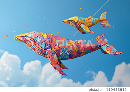 大空を泳ぐクジラ-1 110438612