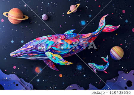 宇宙を泳ぐクジラ-1　 110438650