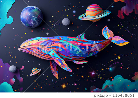 宇宙を泳ぐクジラ-1　 110438651