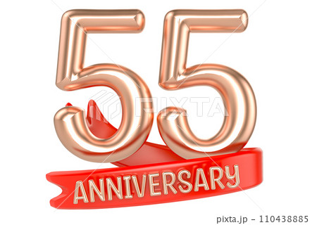 Happy Anniversary Number Gold 3D Render 110438885