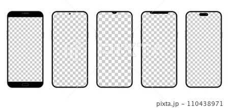 スマートフォンのイラストセット 110438971