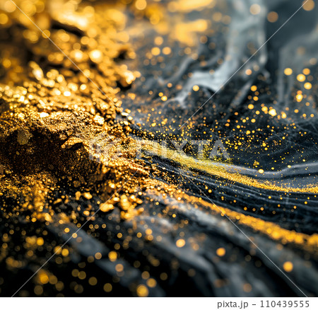 Gold on black marble, 110439555