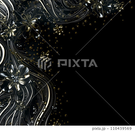 Jewelry on a black background Jewelry on a black background 110439569