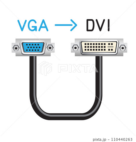 VGA to DVI hardware interface cable VGA to DVI hardware interface cable 110440263