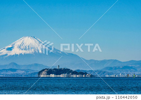 逗子からの江ノ島と富士山 逗子からの江ノ島と富士山 110442050