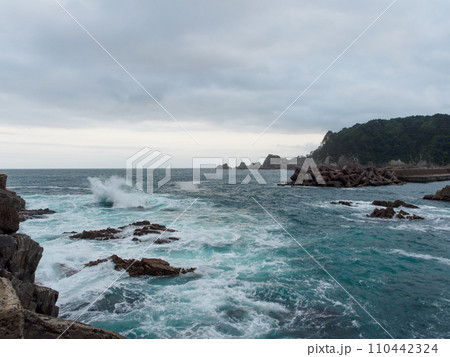 荒波の海 110442324