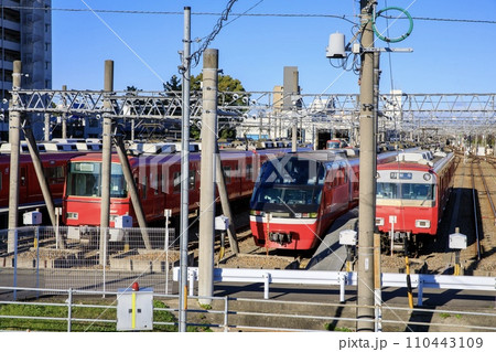 清須市、新川検車区の名鉄電車たち 110443109
