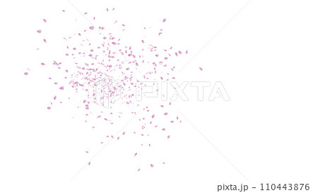 リアルな桜の花びら 舞い落ちる  パーツ素材 110443876