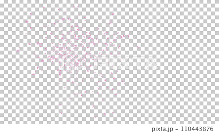 リアルな桜の花びら 舞い落ちる  パーツ素材 110443876