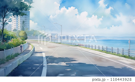 海沿いの道路　Generative AI 110443928