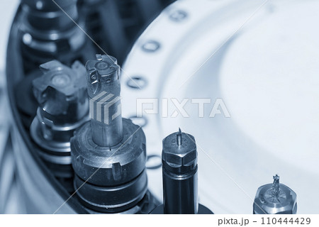 The indexable tool in the tool magazine of machining center. 110444429