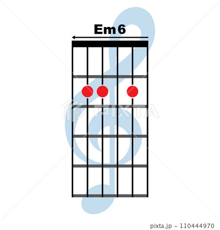 Em6 guitar chord iconのイラスト素材 [110444970] - PIXTA
