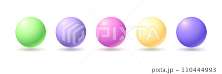 Set of pastel colored balls in the style of y2k bright colors Set of pastel colored balls in the style of y2k bright colors 110444993