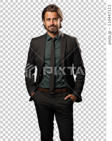 fullbody photo of businessman isolated 110447113