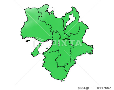 少しゆるい近畿地図 県境入り 110447602