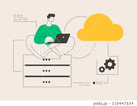 Backup server abstract concept vector illustration. 110447834
