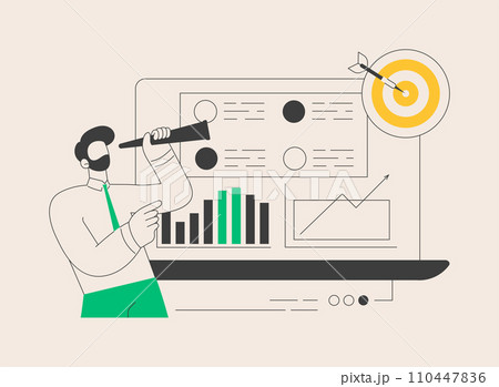 Data driven marketing abstract concept vector illustration. 110447836