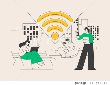 Wi-fi connection abstract concept vector illustration. 110447849