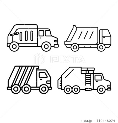 garbage truck icon 110448074