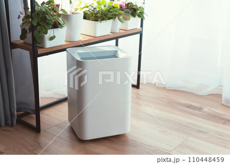 Modern air humidifier in living room Modern air humidifier in living room 110448459