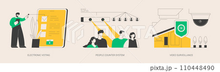 People monitoring and analytics abstract concept vector illustrations. 110448490