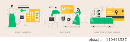 Chip card abstract concept vector illustrations. 110448527