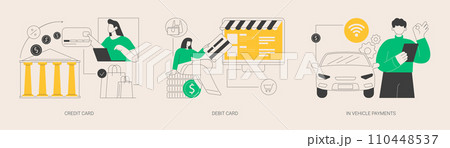 Payment options abstract concept vector illustrations. 110448537