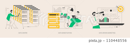Selling database abstract concept vector illustrations. 110448556