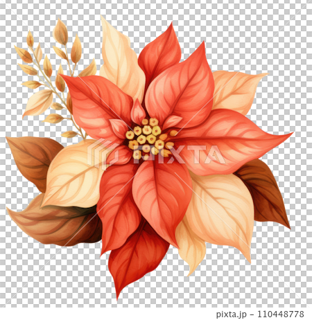 Christmas poinsettia clipart, 110448778