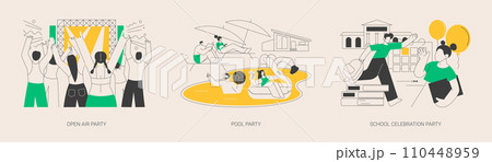 Event planning abstract concept vector illustrations. 110448959