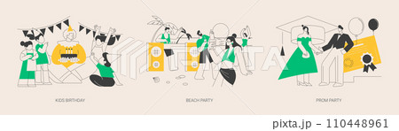 Party celebration abstract concept vector illustrations. 110448961