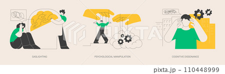 Mental abuse abstract concept vector illustrations. Mental abuse abstract concept vector illustrations. 110448999