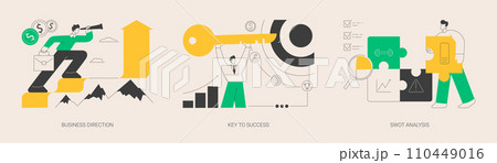 Company growth abstract concept vector illustrations. 110449016