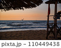 Spille beach during sunset in Albania  110449438