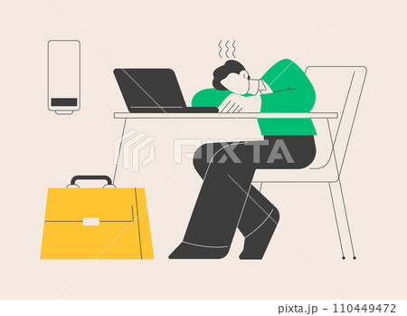 Emotional burnout abstract concept vector illustration. 110449472