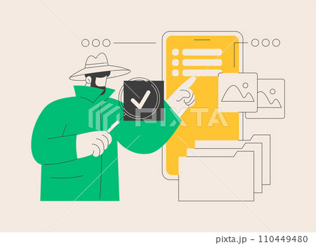 Private investigation abstract concept vector illustration. 110449480