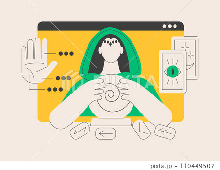 Fortune telling abstract concept vector illustration. 110449507