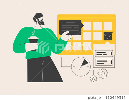 Set up daily schedule abstract concept vector illustration. 110449513