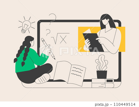 Home-school your kids abstract concept vector illustration. 110449514
