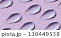 Seamless pattern of violet cosmetic cream smear on pastel pink background. Beauty product texture, light purple smudge such as body butter, lotion, conditioner, shower gel or shampoo, top view 110449538