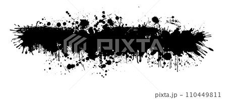 Abstract black blot object. hand drawing. Not AI. Vector illustration 110449811