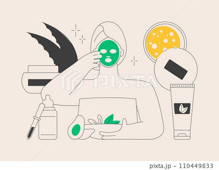 Organic cosmetics abstract concept vector illustration. 110449833