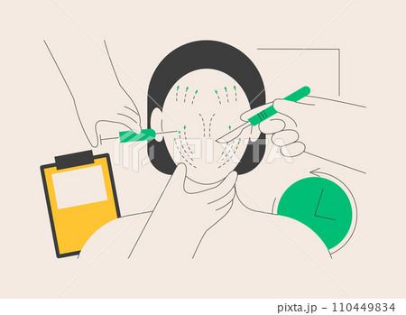 Face lifting abstract concept vector illustration. 110449834