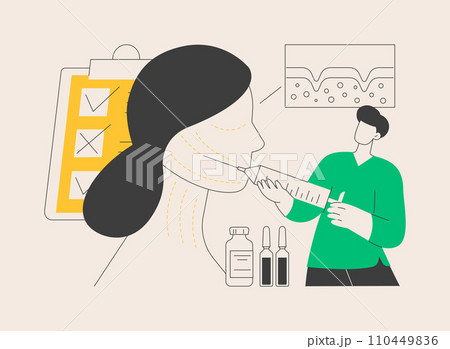 Facial contouring abstract concept vector illustration. 110449836