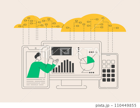 Virtualization technology abstract concept vector illustration. 110449855